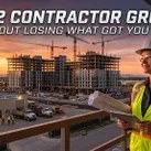 Construction manager reviewing plans at sunset site